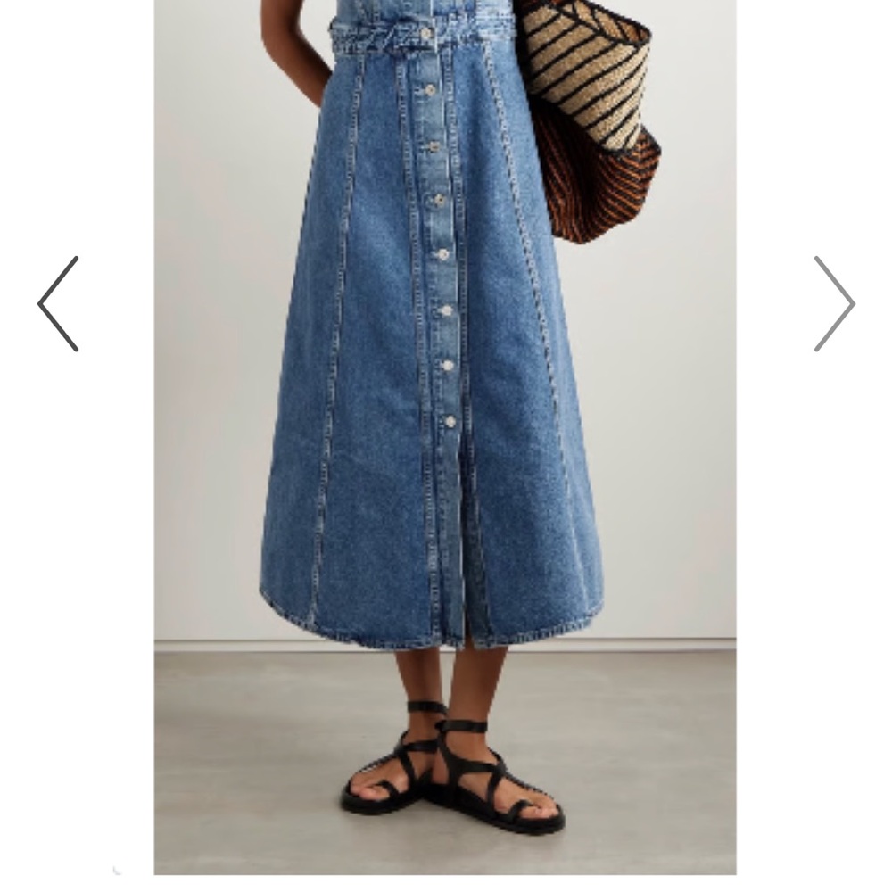 Citizens Of Humanity Blue Denim Idalene Maxi Dress - Picture 14 of 15
